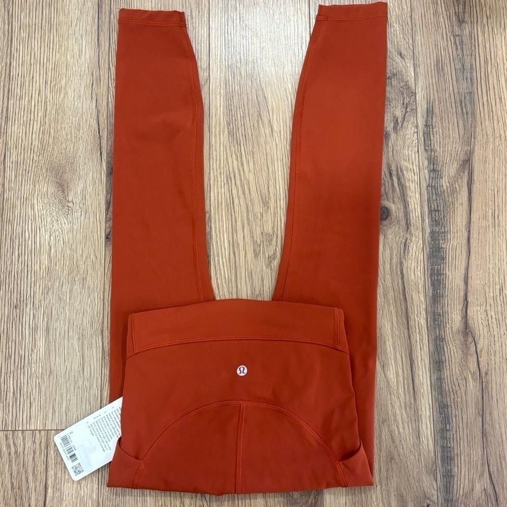 NWT Lululemon Power Thru High Rise Tight 25" Size 2 In Aztec Brick